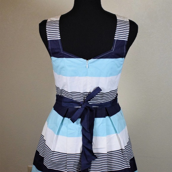 41 Hawthorn Fit Flare Sleeveless Striped Cotton Sundress S - Picture 6 of 9